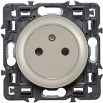 Legrand - prise de courant avec terre cliane surface - titane avec support
