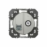 Prise tv + rj45 catgorie 6 stp compacte dooxie finition alu legrand 600452