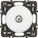 Prise tv simple type f � visser c�liane - enjoliveur blanc et support - legrand