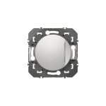 Interrupteur ou va - et - vient avec voyant lumineux dooxie 10ax 250v finition alu (095232)