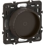 Variateur bague rotative led c�liane noir + support, � �quiper d'une plaque - legrand