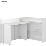 Lenart work concept cw - 01l bureau extensible avec tagres - ct gauche - plateau 100 cm blanc mat ...