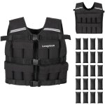 Gilet lesté 20kg, veste lestée réglable avec 20 packs de poids amovibles, bande réfléchissante, pour ... Gilet lesté 20kg, veste lestée réglable avec 20 packs de poids amovibles, bande réfléchissante, pour ...