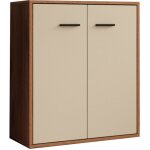 Lettiemobili - buffet bas de salon 2 portes 60x71x30cm meuble d'appoint armoire de rangement mod�le lander ...