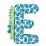 Lettre d�corative - lilliputiens - e - bleu - enfant - d�coration murale
