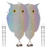 Leurre 2 pices avec 4 tiges rflchissantes pour effrayer les oiseaux dispositif pour oiseaux pour pic ...