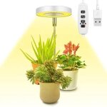 L�vent lumi�re plantes, lampe de croissance led � spectre complet r�glable en hauteur pour petites plantes, ...
