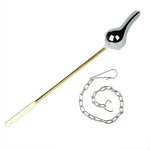 Levier de chasse d'eau avec cha�ne robuste con�u pour les r�servoirs de toilettes standard