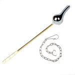 Levier de chasse d'eau avec cha�ne robuste con�u pour les r�servoirs de toilettes standard