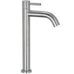 Levier unique en acier inoxydable eau froide robinet de salle de bain lavabo robinet de lavabo