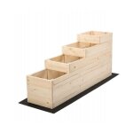 Levigne - carr potager escalier en bois naturel