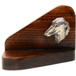 L�vrier africain, azawakh ii - bougeoir en bois avec chien, photophore, m�morial pour chien par art - ...