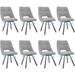 Lewe lot de 8 chaises de salle � manger, chaise de cuisine pivotante � 180�, capitonn�e chaise salon ...