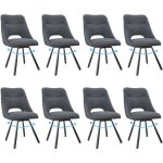 Lewe lot de 8 chaises de salle � manger, chaise de cuisine pivotante � 360�, capitonn�e chaise salon ...