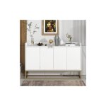 Buffet moderne de style minimaliste buffet sans poigne  4 portes pour salle  manger, salon, cuisine ...