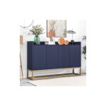 Buffet de style minimaliste moderne 4 portes buffet sans poigne pour salle  manger salon cuisine (bleu) ...