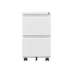 Libert� - caisson mobile, meuble rangement bureau , avec 2 tiroirs, 39 x 45 x 67. 5 cm , blanc