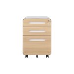 Libert - caisson mobile, meuble rangement bureau , avec 3 tiroirs, 46 x 40 x 58 cm , blanc