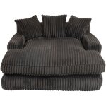 Canap� confortable en nuage de velours moderne, canap� - lit avec 3 oreillers souples, noir