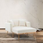Liberté - fauteuil 165x90x77cm, chaise sans dossier réglable, chaise canapé pliante, blanc , velours Liberté - fauteuil 165x90x77cm, chaise sans dossier réglable, chaise canapé pliante, blanc , velours