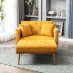 Liberté - fauteuil 165x90x77cm, chaise sans dossier réglable, chaise canapé pliante, jaune, velours Liberté - fauteuil 165x90x77cm, chaise sans dossier réglable, chaise canapé pliante, jaune, velours