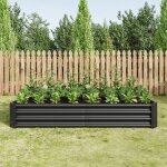 Jardini�re sur�lev�e 180x90x30cm pour fleurs, fruits et l�gumes pour les jardins potagers ext�rieurs, ...