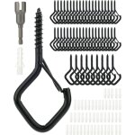 Lifcausal - lot de 50 crochets de suspension avec boucle de scurit, crochets  vis coupe - vent pour ...