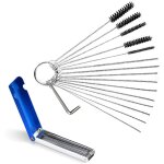 Brosses de nettoyage  jet, nettoyants pour carburateur, 15 brosses en nylon et aiguilles de nettoyage ...