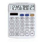 Calculatrice de bureau  12 chiffres, grande puissance solaire et cran lcd, calculatrice  gros boutons, ...