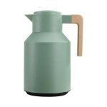 Carafe  caf isotherme 1 l carafe isotherme  double paroi pot thermos avec poigne en bois bouilloire ...