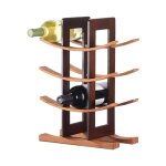 Casier  vin en bois moderne et simple, tagre de rangement pour vin en bois massif naturel, support ...