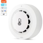 Détecteur de fumée tuya wifi bt à deux connexions, appareil de mesure de la température et de l'humidité, ... Détecteur de fumée tuya wifi bt à deux connexions, appareil de mesure de la température et de l'humidité, ...