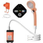 Douche de camping portable avec pompe immerge douche de voyage randonne voiture, avec affichage numrique ...