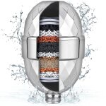 Lifcausal - filtre de pommeau de douche pour eau dure, adoucisseur d'eau de douche  haut rendement, ...