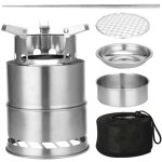 Lifcausal - fourneau de camping portable pour pique - nique, avec grille de barbecue. il s'agit d'un ... Lifcausal - fourneau de camping portable pour pique - nique, avec grille de barbecue. il s'agit d'un ...