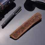 Lifcausal - fourreau en cuir artisanal pour stylo, plume, stylet ou bille, 6, 3 x 1, 2 pouces, vintage ...