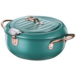 Lifcausal - friteuse en acier inoxydable de style japonais avec thermomtre et gouttoir  huile pour ...