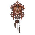 Lifcausal - horloge murale  coucou en bois rtro vintage suspendue  la main pour salon, maison, restaurant, ...