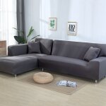 Lifcausal - housse lastique universelle canap d'angle - protection cuir intgrale 4 saisons (gris anthracite ...