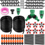 Lifcausal - kit d'irrigation goutte  goutte, systme automatique d'arrosage de jardin de 100 pieds / ...
