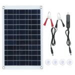 Lifcausal - kit de panneau solaire flexible 60w, 5v / 18v, ip65 rsistant  l'eau, avec clip alligator ...