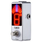 Mini pédale d'effet accordeur chromatique avec affichage led true bypass pour guitare basse Mini pédale d'effet accordeur chromatique avec affichage led true bypass pour guitare basse