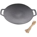 Lifcausal - poêle en fonte pour cuisson, grille, barbecue et pique - nique, outil de cuisson pour camping ... Lifcausal - poêle en fonte pour cuisson, grille, barbecue et pique - nique, outil de cuisson pour camping ...
