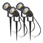 Lifcausal projecteur led cob 5w lot de 4 - clairage extrieur 500lm hautes performances pour jardin ...