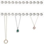 Lifcausal - rtroceuse de colliers en acrylique, lot de 2 organisateurs de bijoux mural avec 12 crochets ...