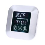 Thermomètre numérique pour viande avec sonde sans fil, Écran tactile et alarme thermomètre de cuisson ... Thermomètre numérique pour viande avec sonde sans fil, Écran tactile et alarme thermomètre de cuisson ...