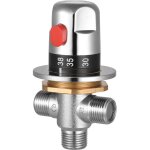 Soupape de mélange d'eau chaude et froide thermostatique en cuivre g1 / 2, pour système de chauffage ... Soupape de mélange d'eau chaude et froide thermostatique en cuivre g1 / 2, pour système de chauffage ...