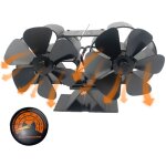 Lifcausal - ventilateur de poêle à bois alimenté par la chaleur, double moteur silencieux, 4 pales, ventilateu ... Lifcausal - ventilateur de poêle à bois alimenté par la chaleur, double moteur silencieux, 4 pales, ventilateu ...