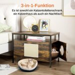 Liferun - armoire de meuble litiere chat, maison de toilette pour chat, armoire multifonction pour animaux, ...