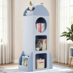 Liferun - bibliothque enfants en bois, tagre  jouets, tagre de rangement pour enfants, rangement ...